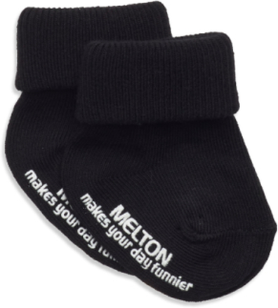 Cotton Socks With Anti-Slip Sokker Strømper Black Melton