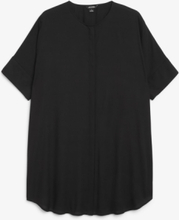Oversized shirt dress - Black