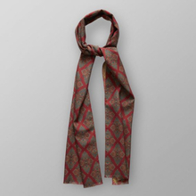 Eton Röd medalljongmönstrad scarf