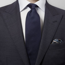 Eton Marinblå panamavävd slips