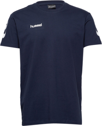 Hmlgo Cotton T-Shirt S/S T-shirts Short-sleeved Marineblå Hummel*Betinget Tilbud