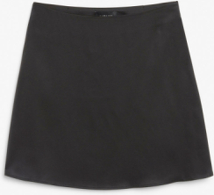 Satin mini skirt - Black