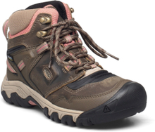 Ke Ridge Flex Mid Wp W Timberwolf-Brick Dus Sport Sport Shoes Outdoor-hiking Shoes Multi/patterned KEEN