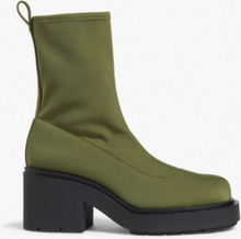 Chunky heel sock boots - Green