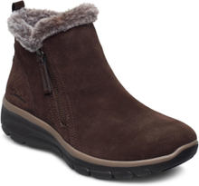 Womens Relaxed Fit Easy Going - Water Repellent Shoes Boots Ankle Boots Ankle Boot - Flat Brun Skechers*Betinget Tilbud