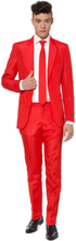 Solid red suitmeister kostuum