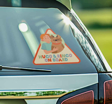 Kind en hond aan boord auto sticker