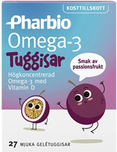 Pharbio Omega-3 tuggisar 27 kpl
