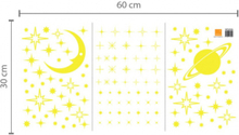 Walplus muur decoratie sticker glow in the dark maan en sterren