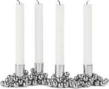 "Molekyl Candlelight 4 Home Decoration Christmas Decoration Christmas Lighting Electric Advent Candlesticks Silver Gejst"