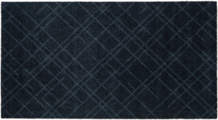 Floormat Polyamide, 120X67 Cm, Leaves Design Home Textiles Rugs & Carpets Door Mats Grå Tica Copenhagen*Betinget Tilbud