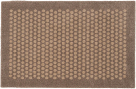 Floormat Polyamide, 90X60 Cm, Dot Design Home Textiles Rugs & Carpets Door Mats Beige Tica Copenhagen*Betinget Tilbud