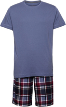 Pyjama Short Knit Pyjamas Blå Jockey*Betinget Tilbud