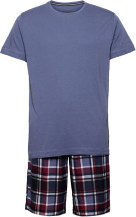 Pyjama Short Knit Pyjamas Blå Jockey*Betinget Tilbud