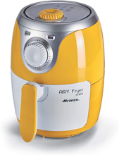 Ariete 4615 Airy Fryer Mini - Friggitrice ad Aria - Frigge senza olio e grassi - Temperatura max 200° - 1000 Watt - 2 Litri - Giallo