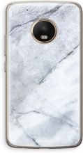 Motorola Moto G5 Plus Transparant Hoesje (Soft) - Witte marmer