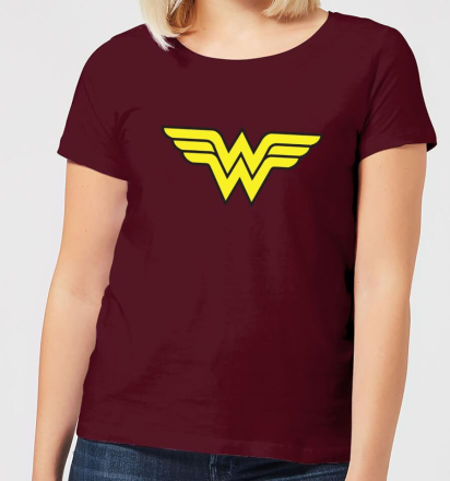 Justice League Wonder Woman Logo Women's T-Shirt - Burgundy - L