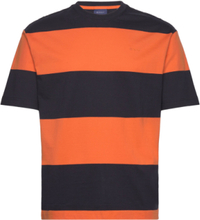Block Stripe T-Shirt Tops T-Kortærmet Skjorte Orange GANT