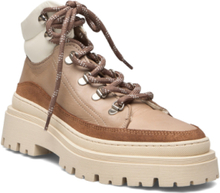 Makena Wool Shoes Boots Ankle Boots Laced Boots Beige Pavement