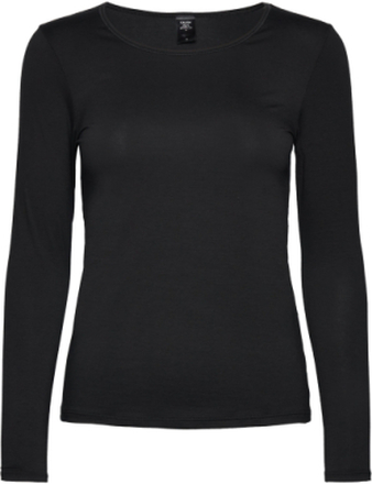 Natural Comfort Top Long-Sleeve T-shirts & Tops Long-sleeved Svart Calida*Betinget Tilbud