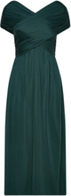 Cupro Dress Knælang Kjole Green Rosemunde