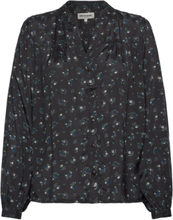 Elif Shirt Tops Blouses Long-sleeved Black Lollys Laundry