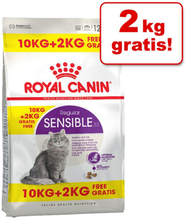 10 kg + 2 kg gratis! 12 kg Royal Canin im Bonusbag - Regular Sensible 33