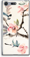 Sony Xperia XZ Premium Transparant Hoesje (Soft) - Japanse bloemen