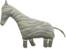 Toy/ Cushion Zebra, Grey Toys Soft Toys Stuffed Animals Grå Smallstuff*Betinget Tilbud