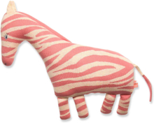 Toy/ Cushion Zebra, Bubblegum Toys Soft Toys Stuffed Animals Rosa Smallstuff*Betinget Tilbud