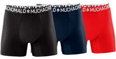 Muchachomalo Kalsonger 3P Cotton Stretch Basic Boxer Svart/Röd bomull X-Large Herr