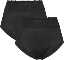 "Iconics Midi Brief Lingerie Panties High Waisted Panties Black Calida"