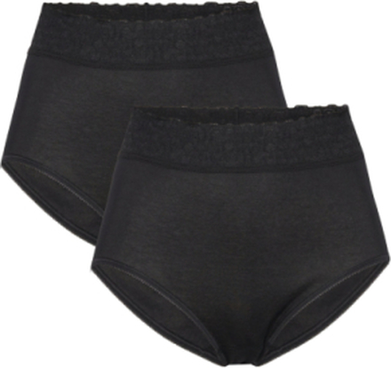 Iconics Midi Brief Lingerie Panties High Waisted Panties Black Calida