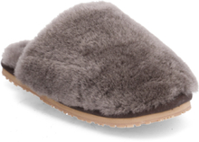 Closed Toe Sheepskin Fur Slipper Designers Slippers Grey MOU