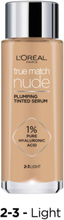 L'oréal Paris True Match Nude Plumping Tinted Serum 2-3 Light Foundation Sminke L'Oréal Paris*Betinget Tilbud