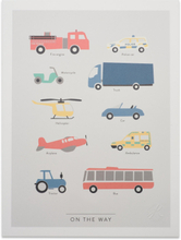 On The Way - På Engelska Home Kids Decor Posters & Frames Posters Vehicles Multi/mønstret Kunskapstavlan®*Betinget Tilbud