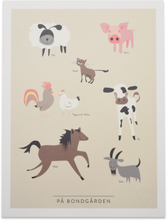 At The Farm - På Engelska Home Kids Decor Posters & Frames Posters Animal Posters Multi/mønstret Kunskapstavlan®*Betinget Tilbud