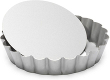 Ronde mini taart/quiche bakvorm zilver 10 cm