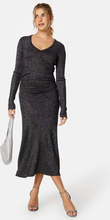 BUBBLEROOM Minea Sparkling Knitted Dress Black / Silver XS