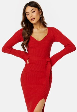 BUBBLEROOM Nadine Knitted Dress Red L