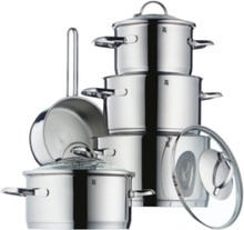 Provence Plus 5 Dele M. 4 Glas Låg Home Kitchen Pots & Pans Saucepan Sets Silver WMF