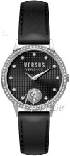 Versus by Versace VSP572021 Strandbank Crystals Musta/Nahka Ø34 mm