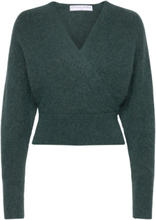 Mohair Cross-Over Sweater Pullover Grønn Cathrine Hammel*Betinget Tilbud