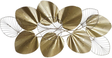 Väggdekoration DKD Home Decor Gyllene Metall Löv av en växt (100 x 5,5 x 51 cm)