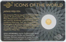 Sammlermünzen Reppa Icons of the World Japan Meiji Gold