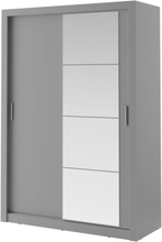 Mervyn grå garderob med skjutdörrar och inredning 215x150 cm