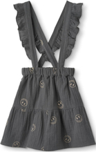 Elmo Ruffle Skirt Dresses & Skirts Dresses Dungaree Dress Grey Fliink
