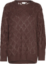 Kajoanna Pullover 3/4 Sleeve Tops Knitwear Jumpers Brown Kaffe