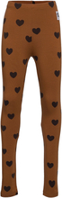 Basic Hearts Leggings Tencel™ Bottoms Leggings Brown Mini Rodini