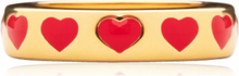 "Red Heart Ring Ring Smykker Gold SOPHIE By SOPHIE"